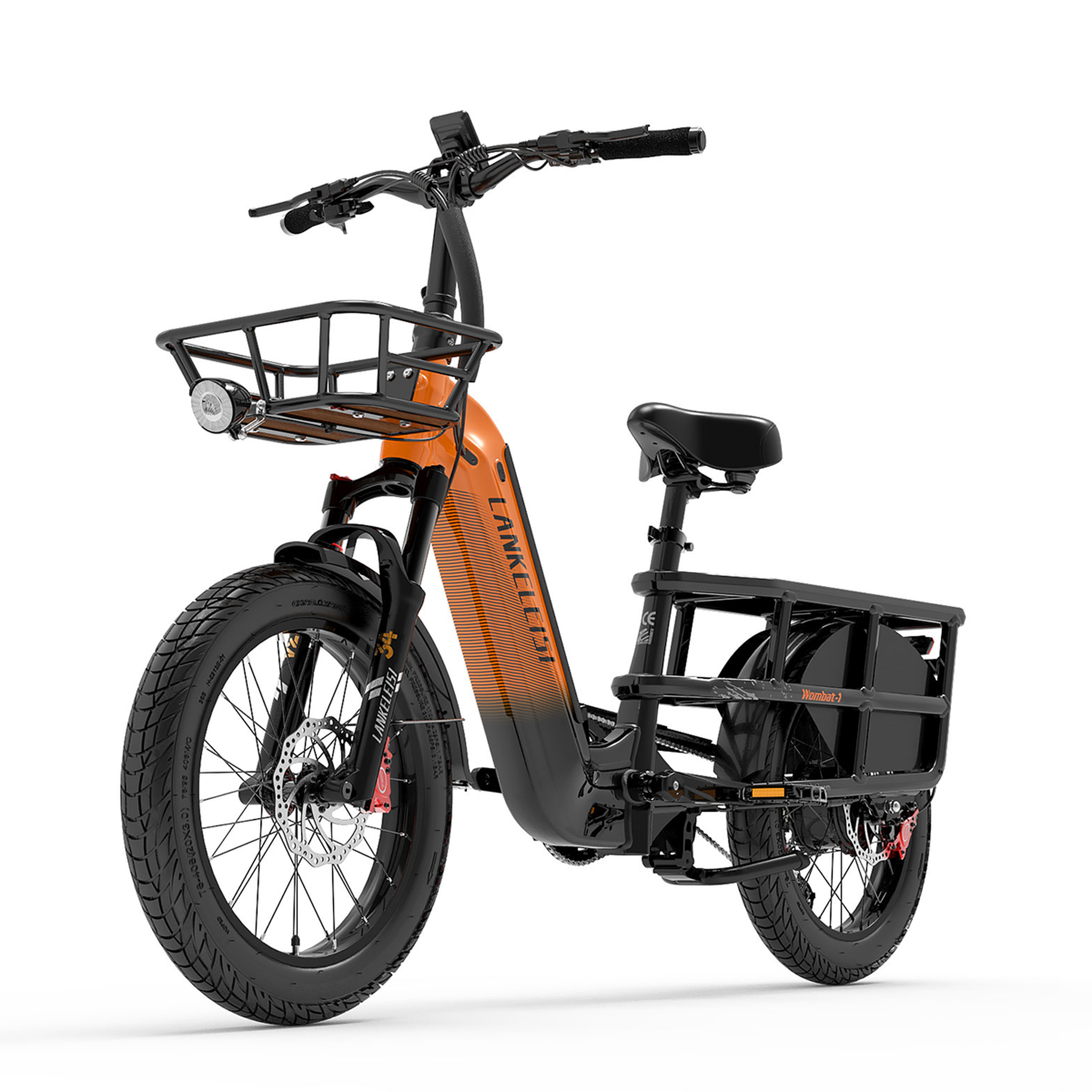 Voir la diapositive 3 : LANKELEISI Vélo cargo électrique LANKELEISI Wombat-1