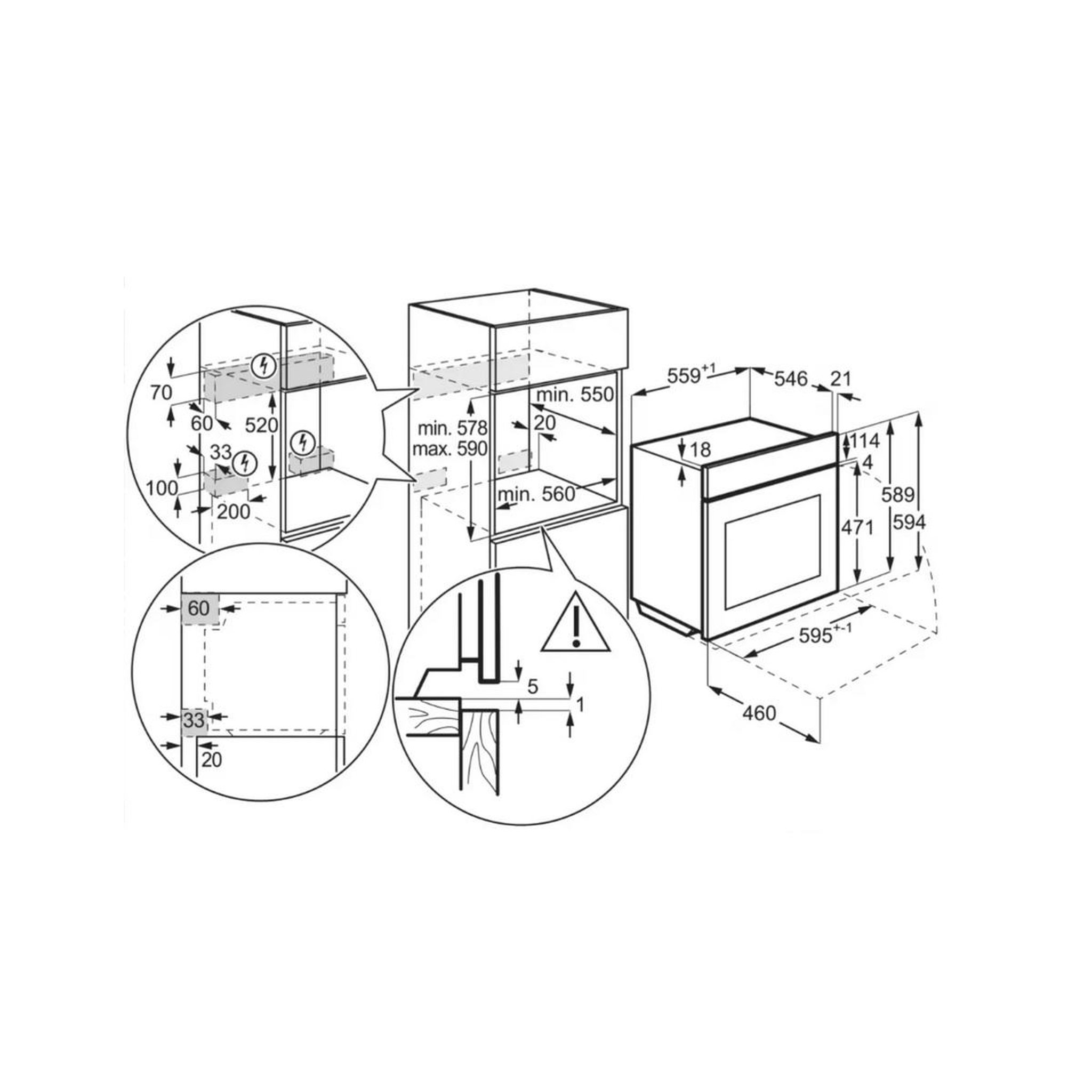 Voir la diapositive 5 : ELECTROLUX Four vapeur intégrable 70l 60cm - eob8s39z1