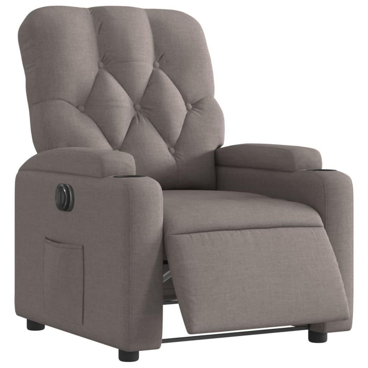VIDAXL Fauteuil inclinable electrique Taupe Tissu
