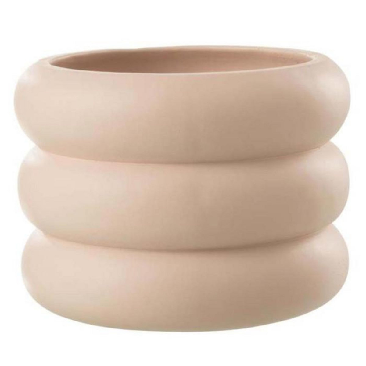 Paris Prix Cache-Pot Déco en Ciment  Ring  22cm Beige