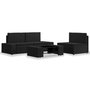 Voir la diapositive 1 : VIDAXL Salon de jardin 4 pcs Resine tressee Noir