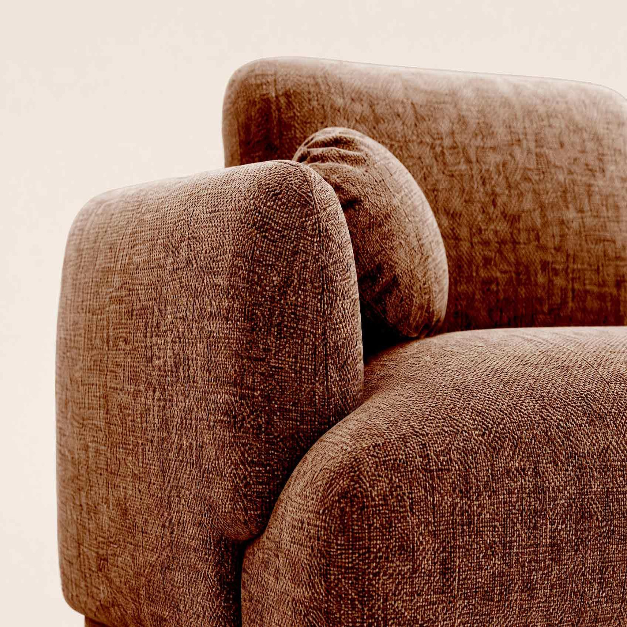 Voir la diapositive 4 : BEST MOBILIER Pietro - canapé droit 3 places en tissu texturé