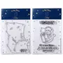  4 Tampons transparents Le Petit Prince Asteroïd et Fleurs