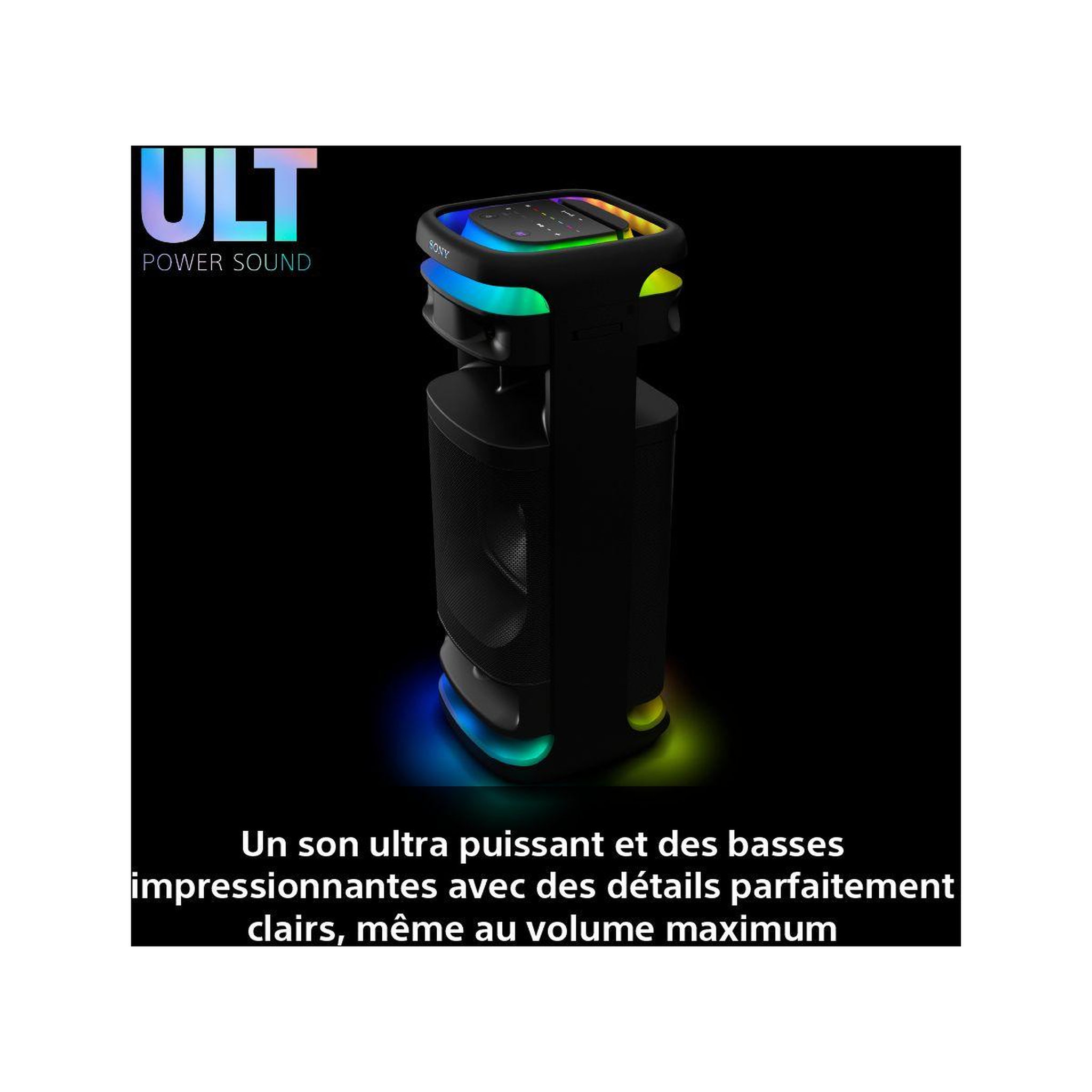 Voir la diapositive 3 : SONY Enceinte sono ULT TOWER 10 Noir