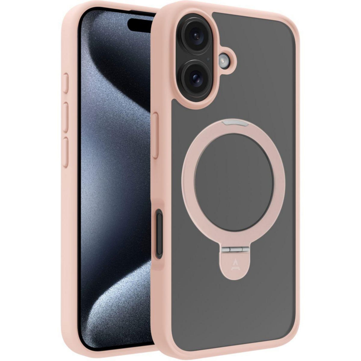 ADEQWAT Coque iPhone 16 magnétique Rose avec support