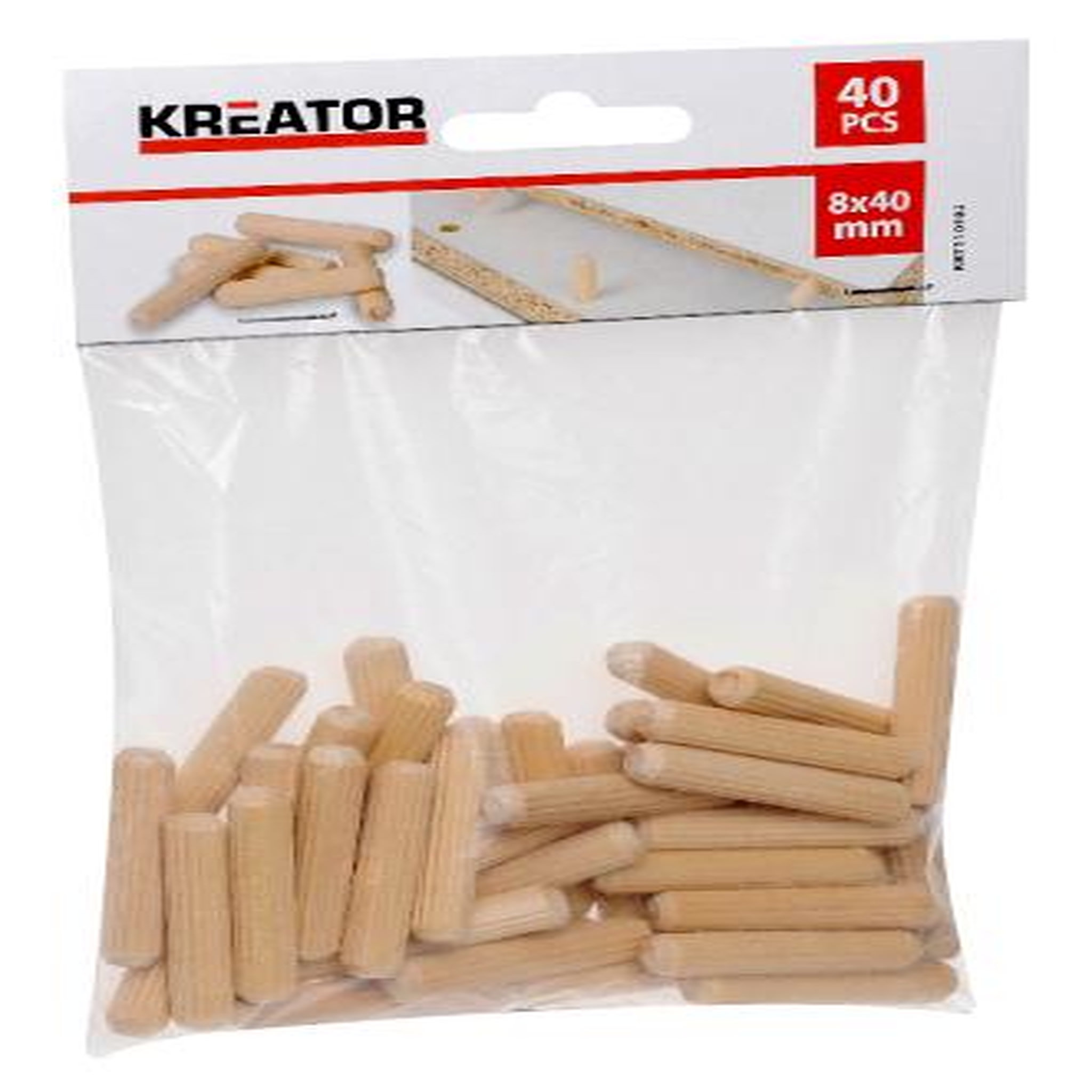 KREATOR Lot de 30 tourillons bois Ø 10x40mm