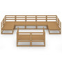 Voir la diapositive 3 : VIDAXL Salon de jardin 9 pcs bois de pin massif