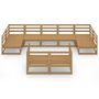 Voir la diapositive 3 : VIDAXL Salon de jardin 9 pcs bois de pin massif