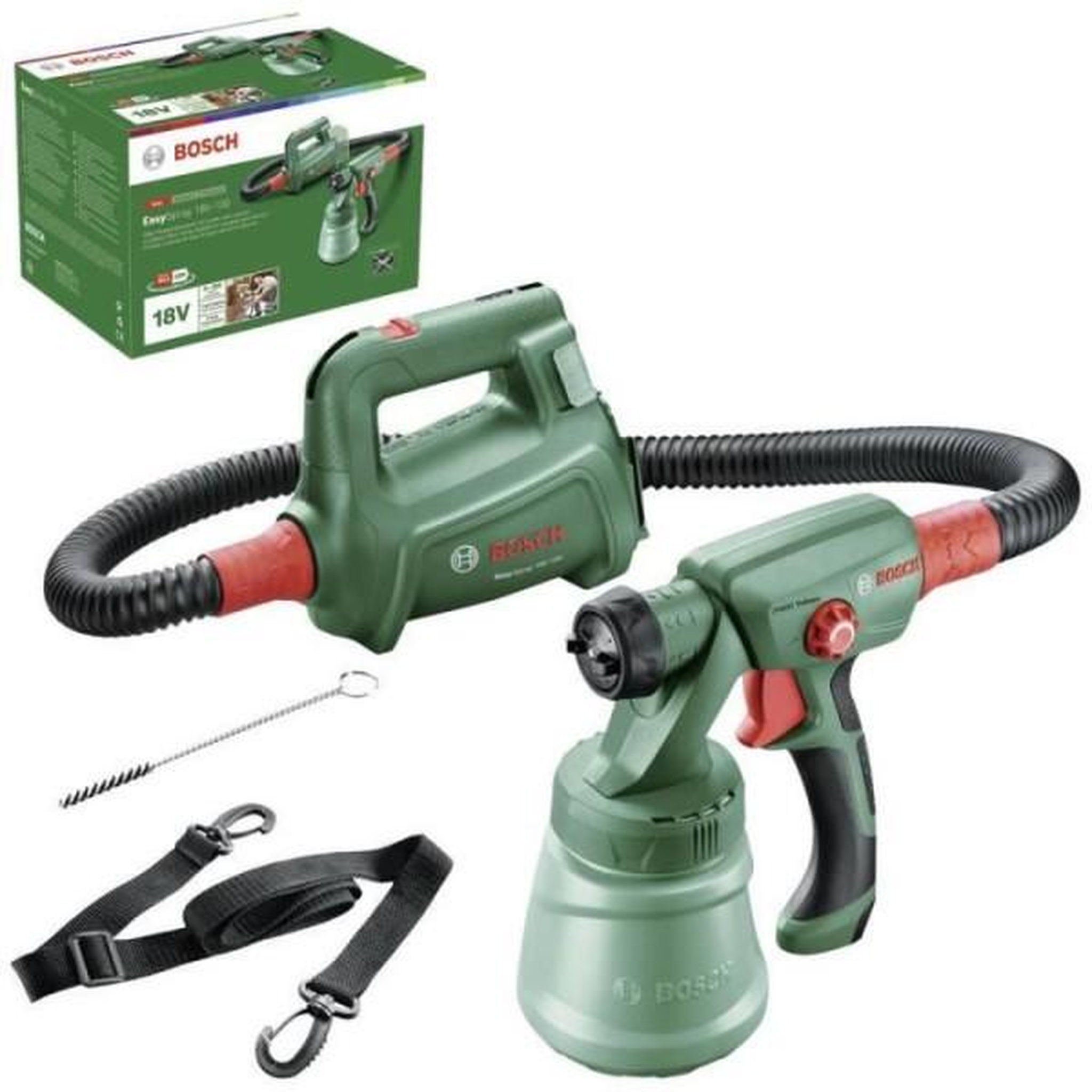 Voir la diapositive 1 : BOSCH Pistolet a peinture Bosch - EasySpray 18V-100 - Sans fil - Vert - 0,8 l