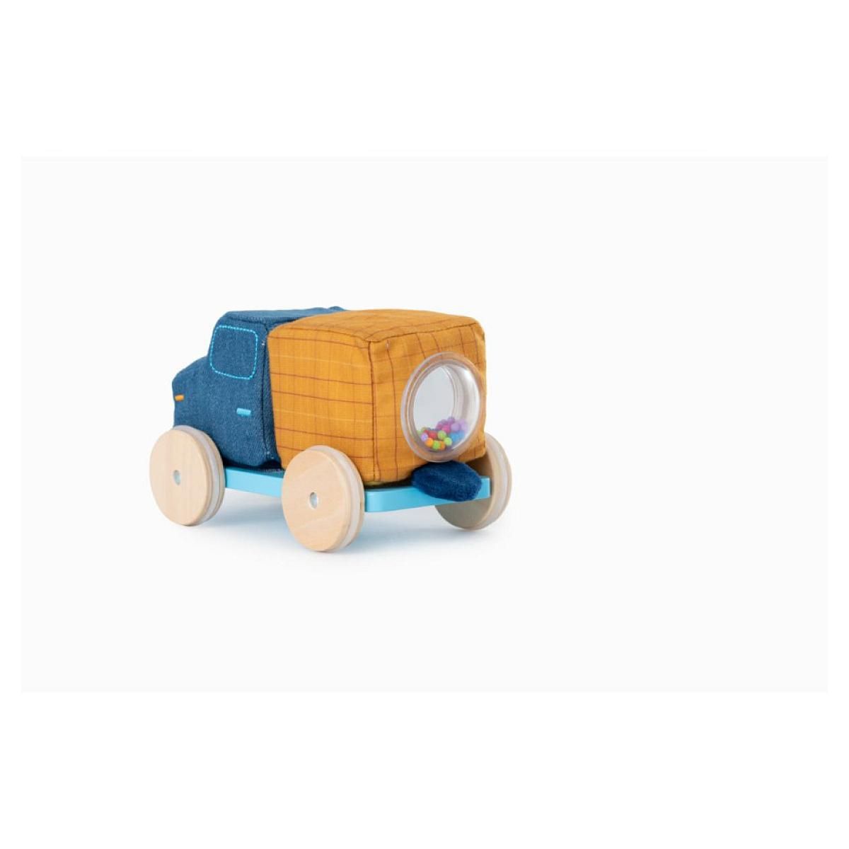 LILLIPUTIENS Camion toupie a tirer - Bois et tissu