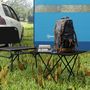 Voir la diapositive 2 : OUTSUNNY Table de camping pique-nique pliable - sac de transport inclus - métal noir