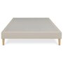 Voir la diapositive 6 : IDIMEX Sommier tapissier QUIMPER 140 x 190 cm revêtement tissu