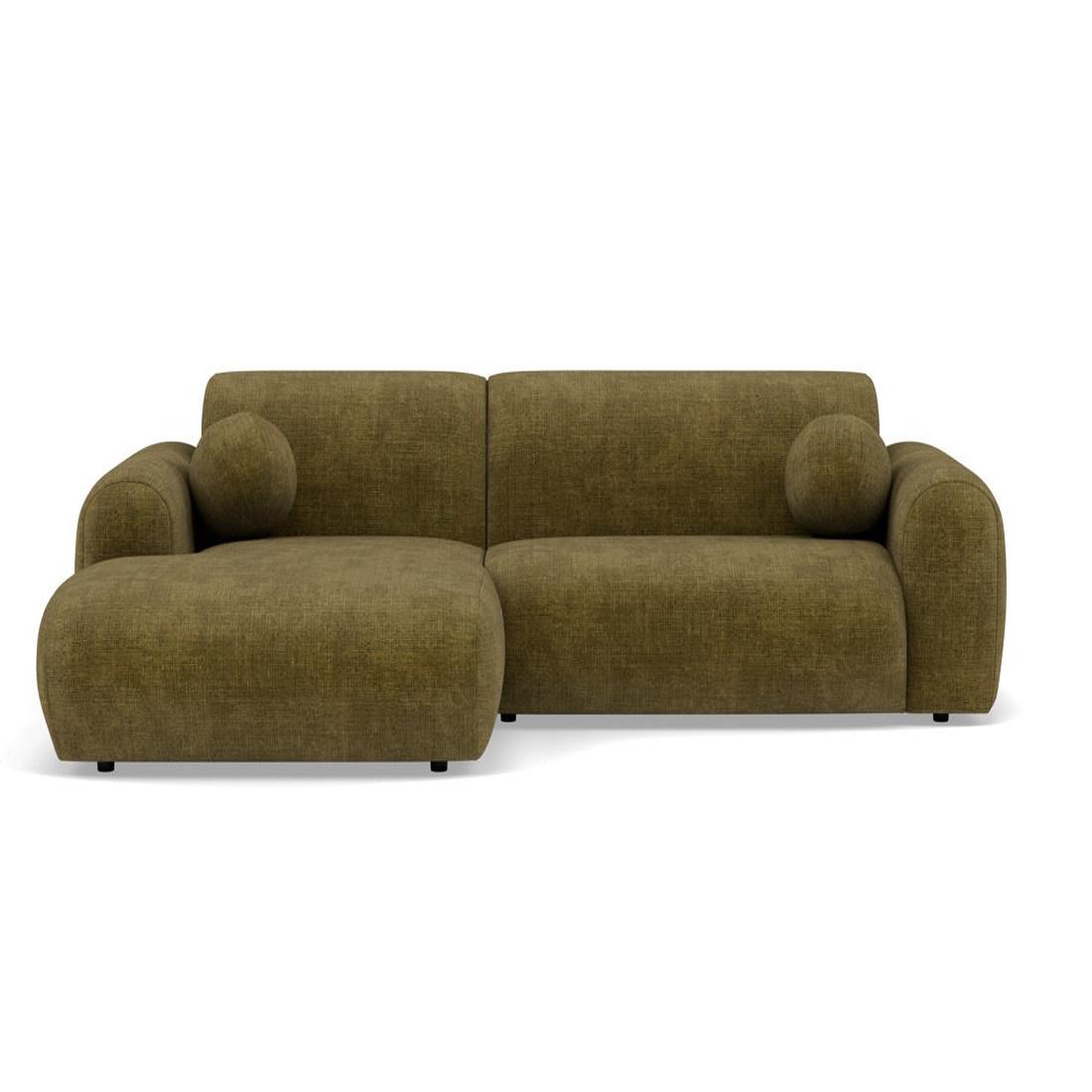 Voir la diapositive 1 : BEST MOBILIER Louise - canapé d'angle gauche 4 places en velours texturé