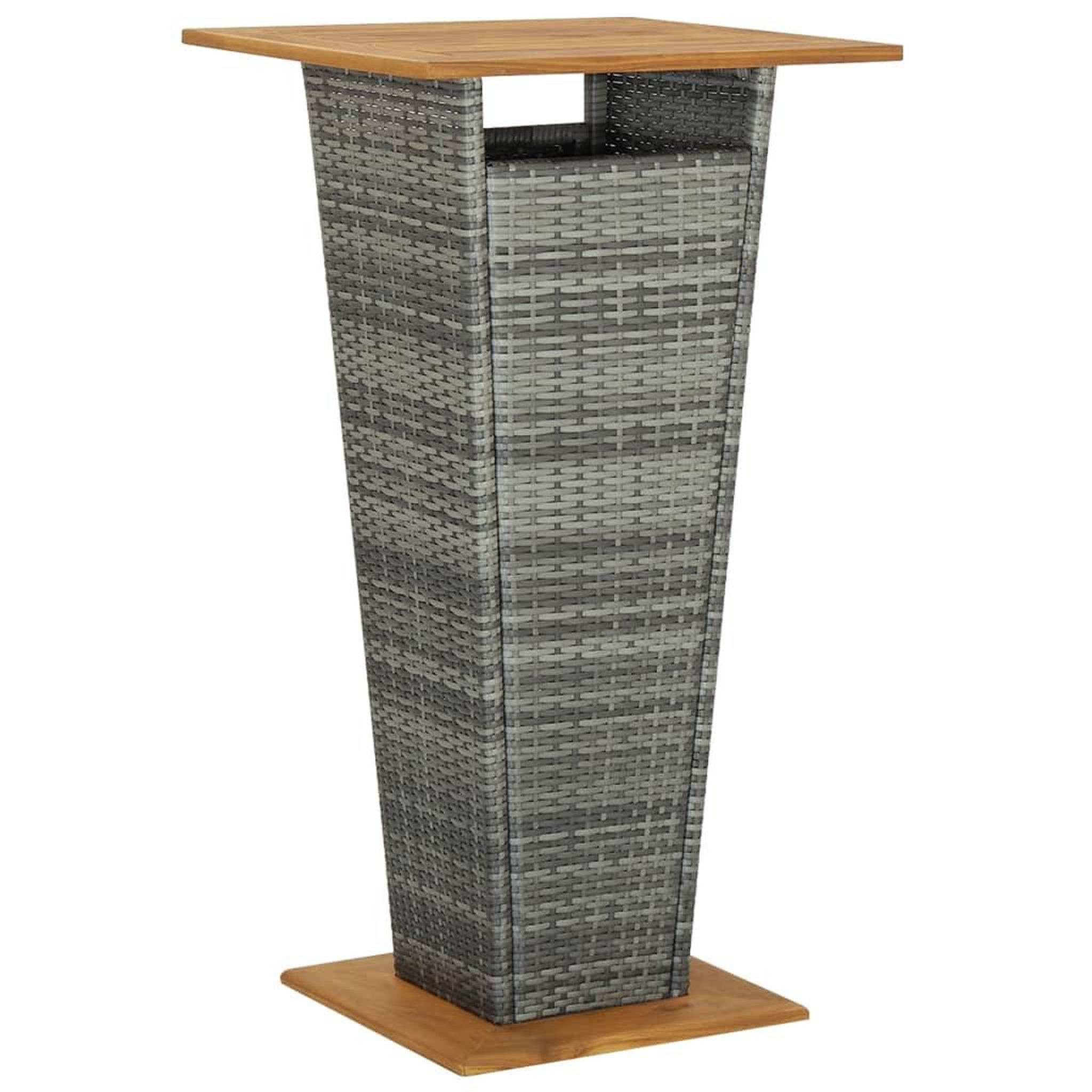 Voir la diapositive 3 : VIDAXL Ensemble de bar de jardin 5 pcs et coussins Resine tressee Gris