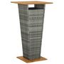 Voir la diapositive 3 : VIDAXL Ensemble de bar de jardin 5 pcs et coussins Resine tressee Gris