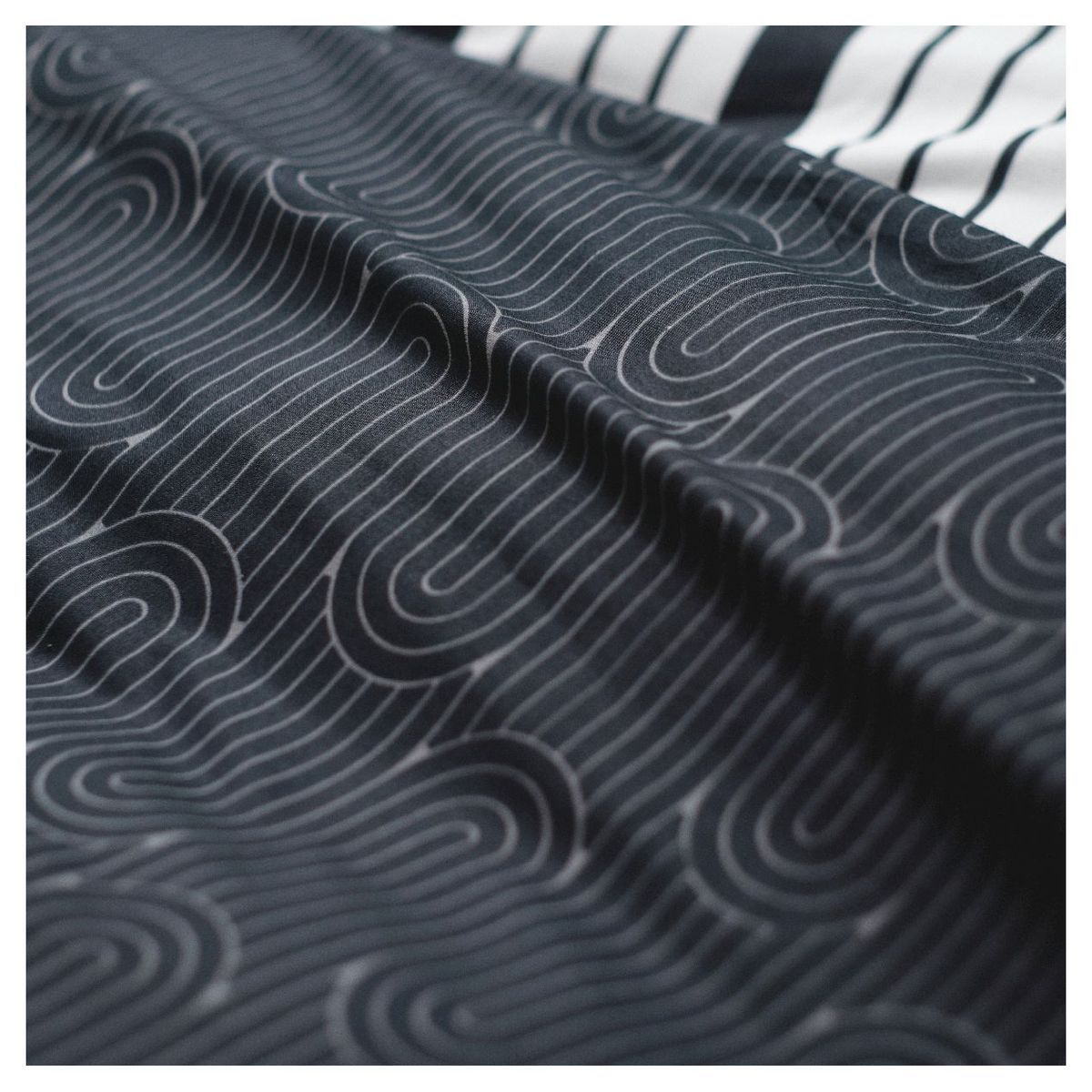 TODAY Parure housse de couette en coton imprimé Géométrique