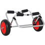 Voir la diapositive 4 : HOMCOM Chariot sit on top kayak chariot de transport pliable pour bateaux canoë ou kayak charge max. 90 Kg alu. mousse antidérapante