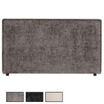 IDIMEX Tête de lit LORETTE 120 sur pieds, en tissu. Coloris disponibles : Noir, Gris