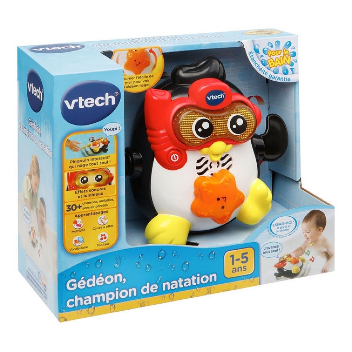VTECH Jouet de bain - Gedeon, champion de natation 