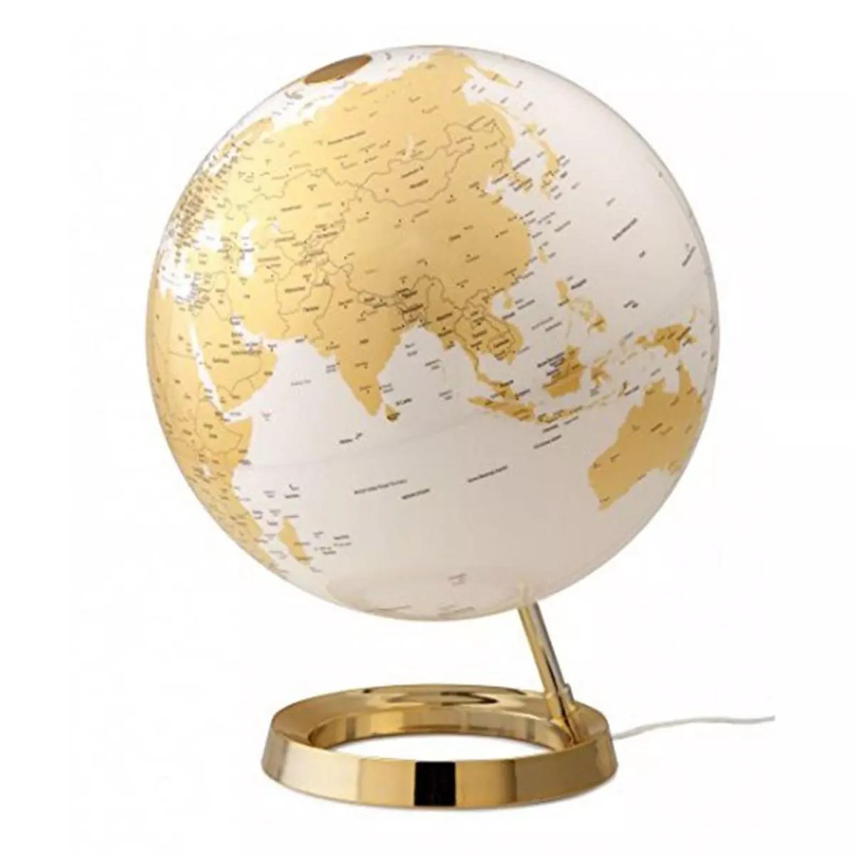 Atmosphère Globe terrestre lumineux Light & Colour Ø 30 cm - Métal doré