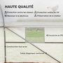 Voir la diapositive 5 : OUTSUNNY Serre tunnel grande taille 24 m² châssis tubulaire acier galvanisé renforcé 2,4 cm 12 fenêtres 1 porte blanc