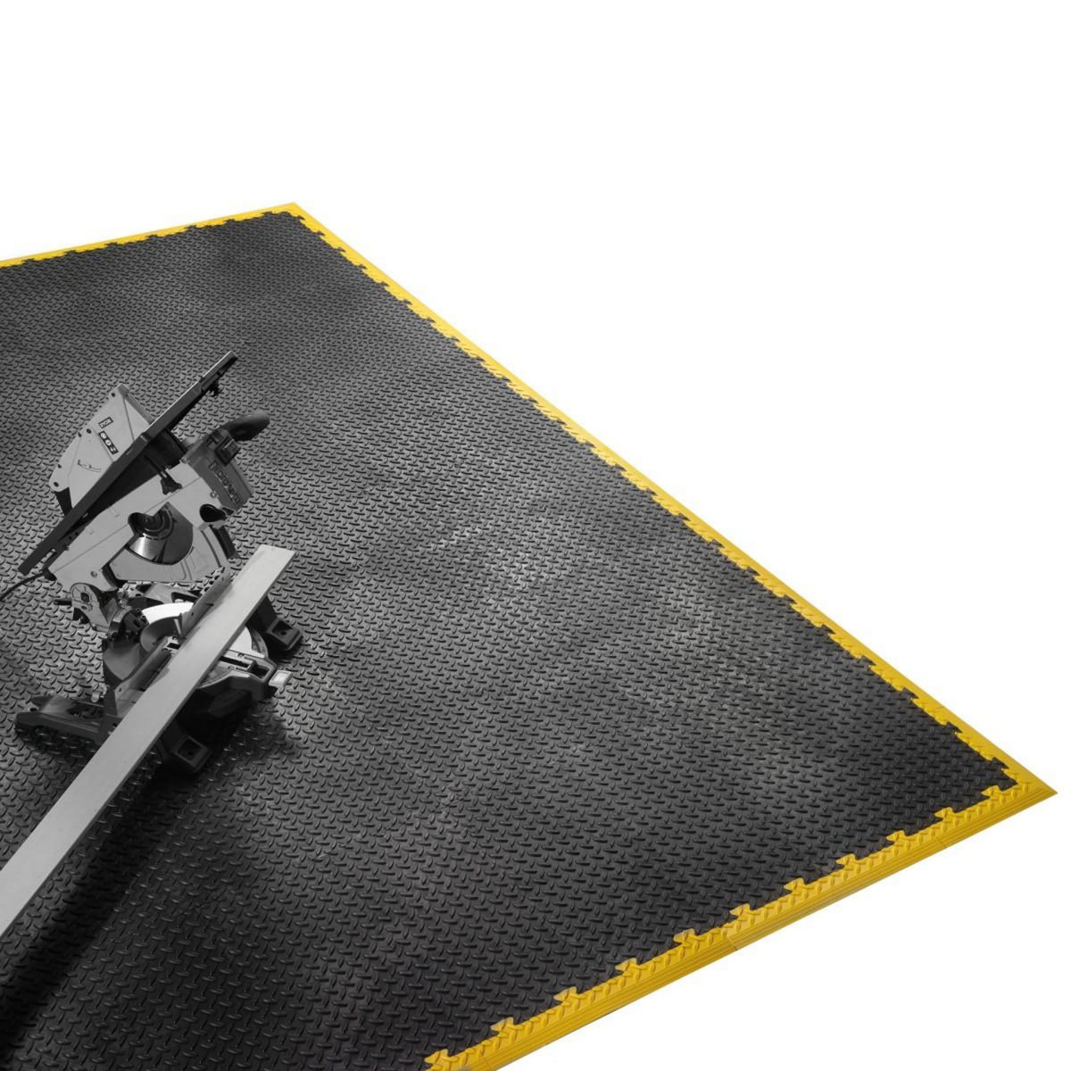 ART PLAST Dalle de sol PVC Clipsable 50x50 cm Sol Antidérapant - Revêtement de sol Noir Garage, Atelier Art Plast