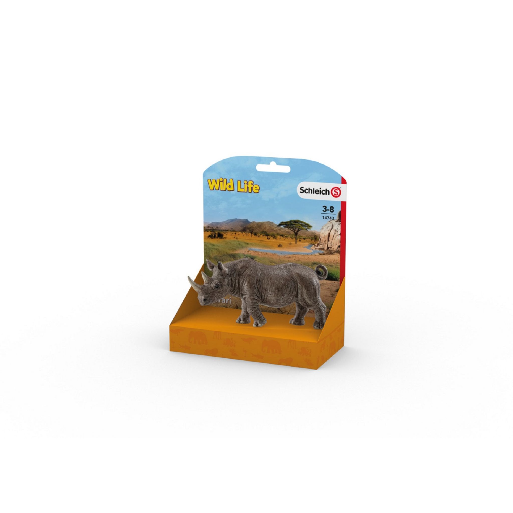Figurine Rhinocéros Schleich - Année 2000 - Animal Sauvage - Occasion