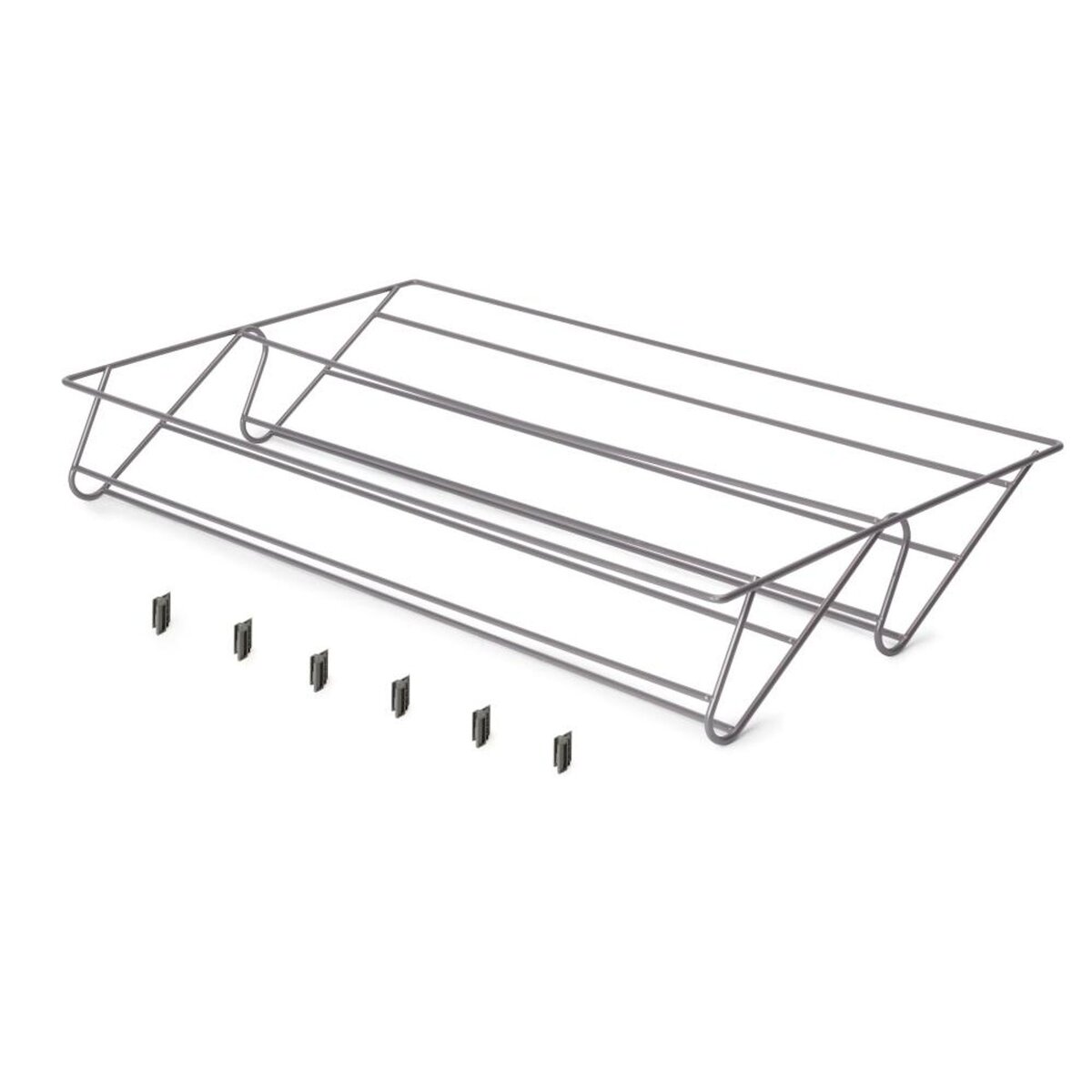 EMUCA SRL Tiroir à chaussures pour armoires et dressings Quartz -  640 (M80) -  Acier -  Titane