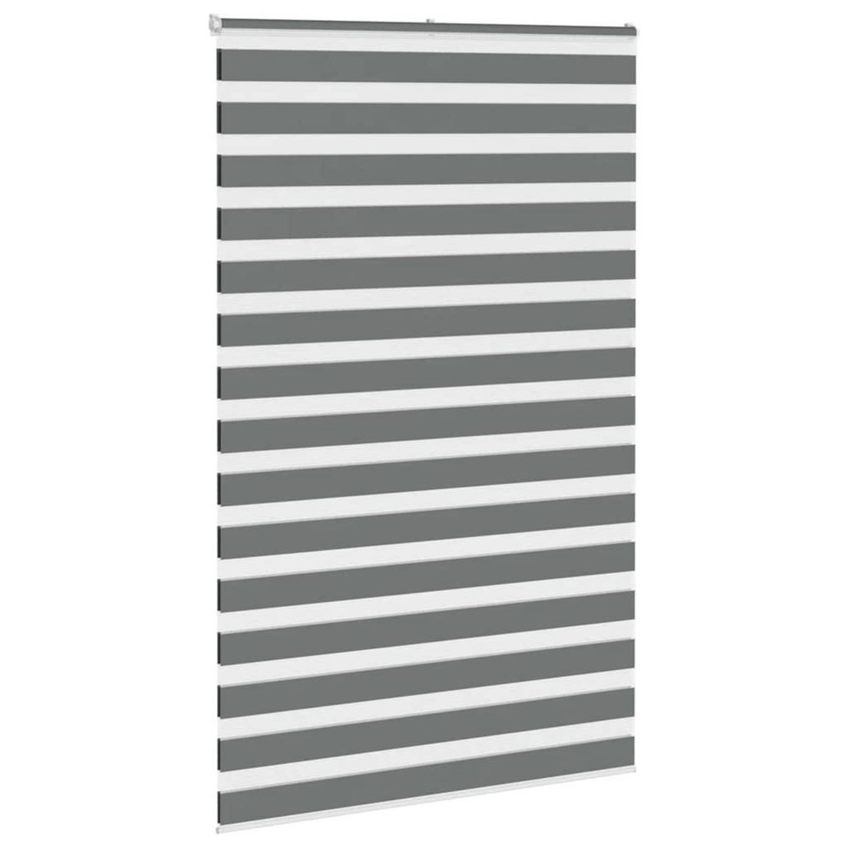 VIDAXL Store zebre gris fonce largeur du tissu 135,9 cm polyester