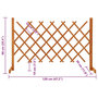 Voir la diapositive 6 : VIDAXL Cloture en treillis de jardin Orange 120x90 cm Bois de sapin