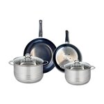 ELO Ensemble de 2 Poêles de cuisson 24 et 28 cm et 2 faitouts 20 et 24 cm Elo Prima Brillant