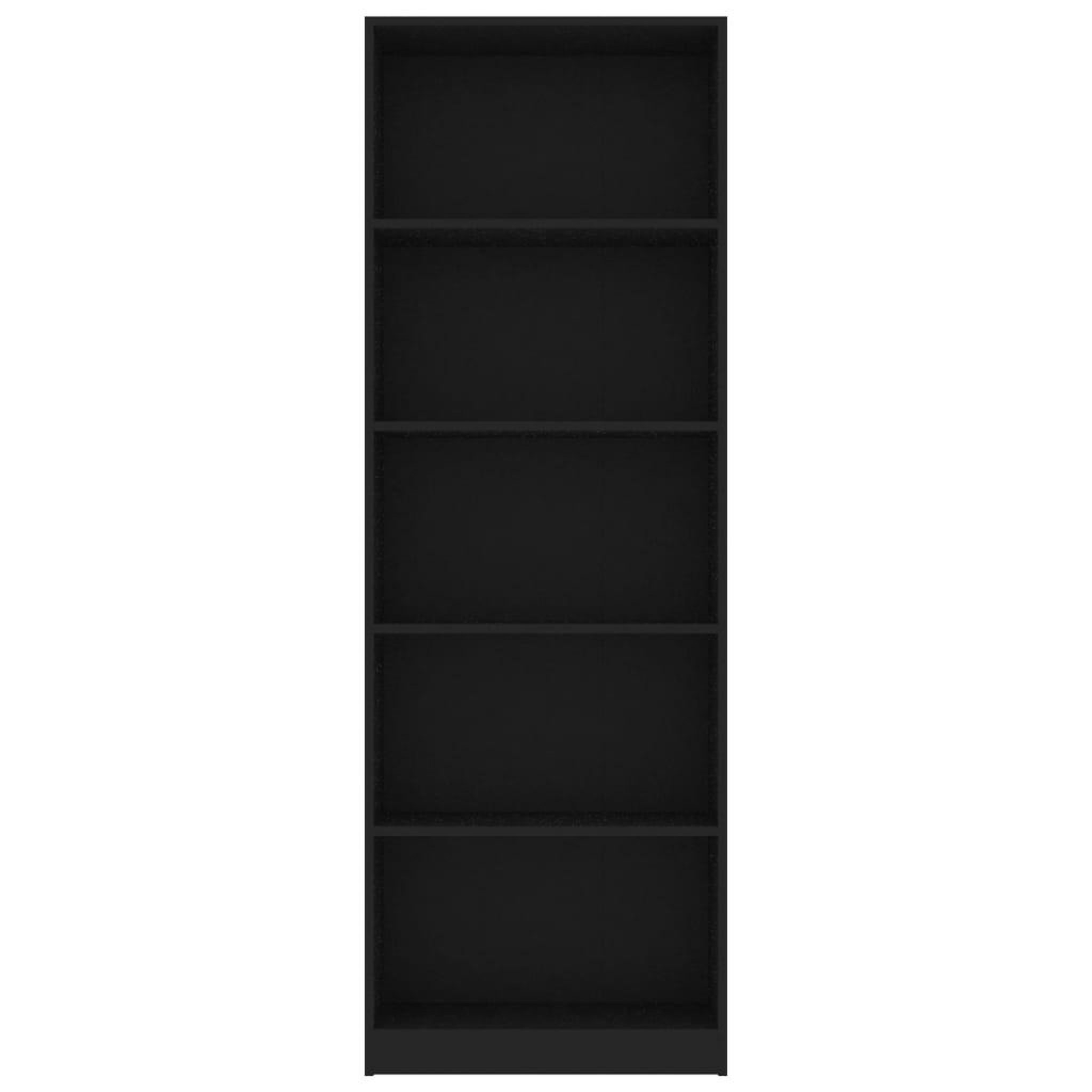 Voir la diapositive 4 : VIDAXL Bibliotheque a 5 niveaux Noir 60x24x175 cm Bois d'ingenierie