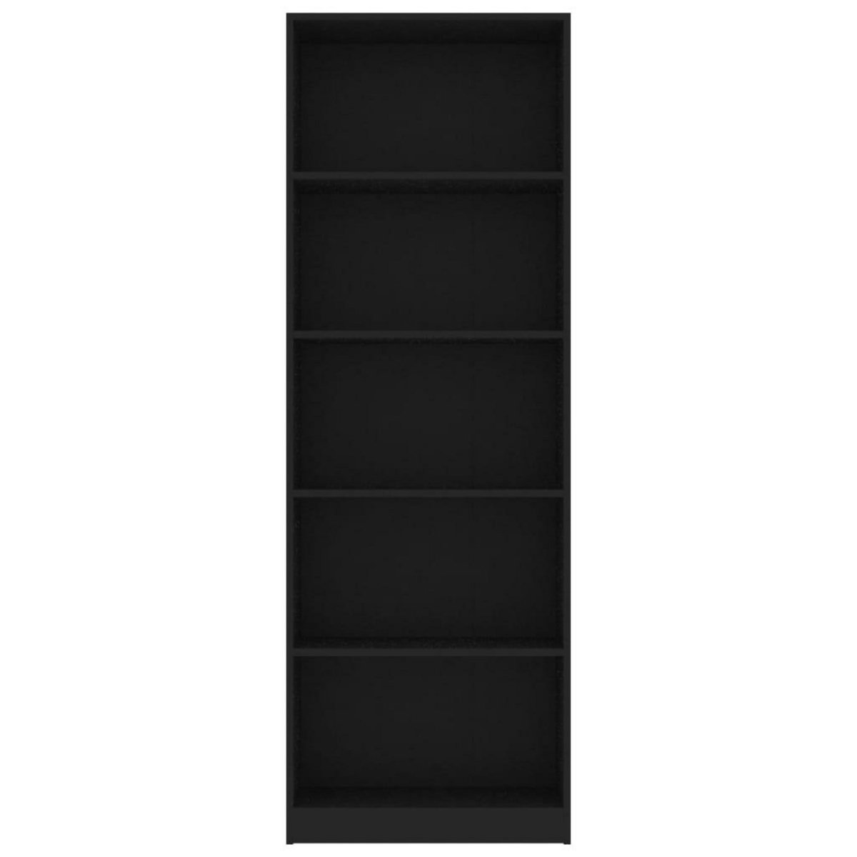 VIDAXL Bibliotheque a 5 niveaux Noir 60x24x175 cm Bois d'ingenierie