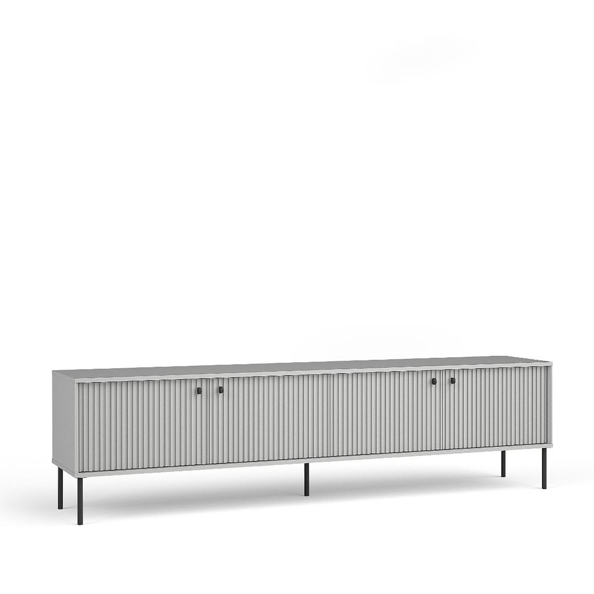 JLC KREATION Meuble tv moderne gris 210cm simy