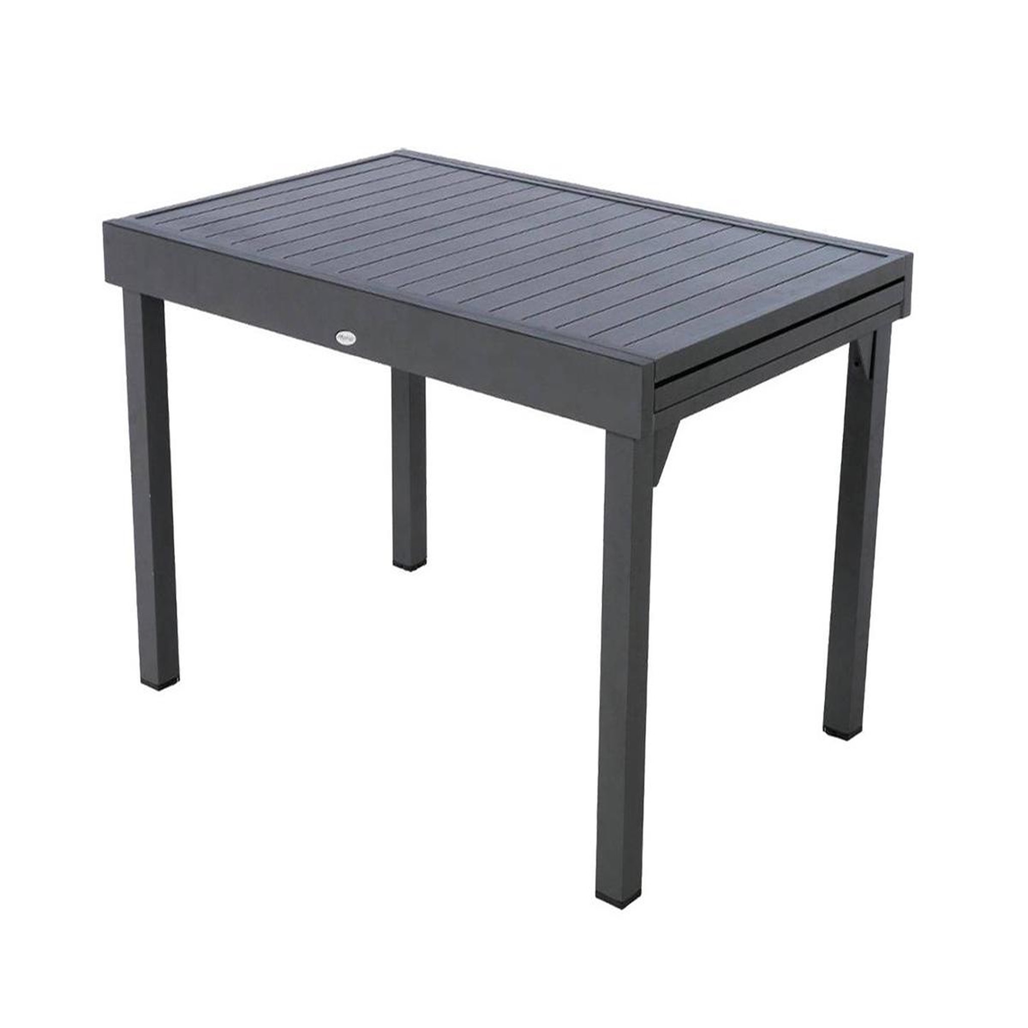 HESPERIDE Table extensible rectangulaire alu Piazza 6/10 places Graphite - Hespéride