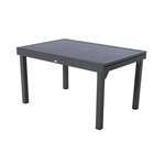 HESPERIDE Table extensible rectangulaire alu Piazza 6/10 places Graphite - Hespéride