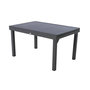 Voir la diapositive 1 : HESPERIDE Table extensible rectangulaire alu Piazza 6/10 places Graphite - Hespéride