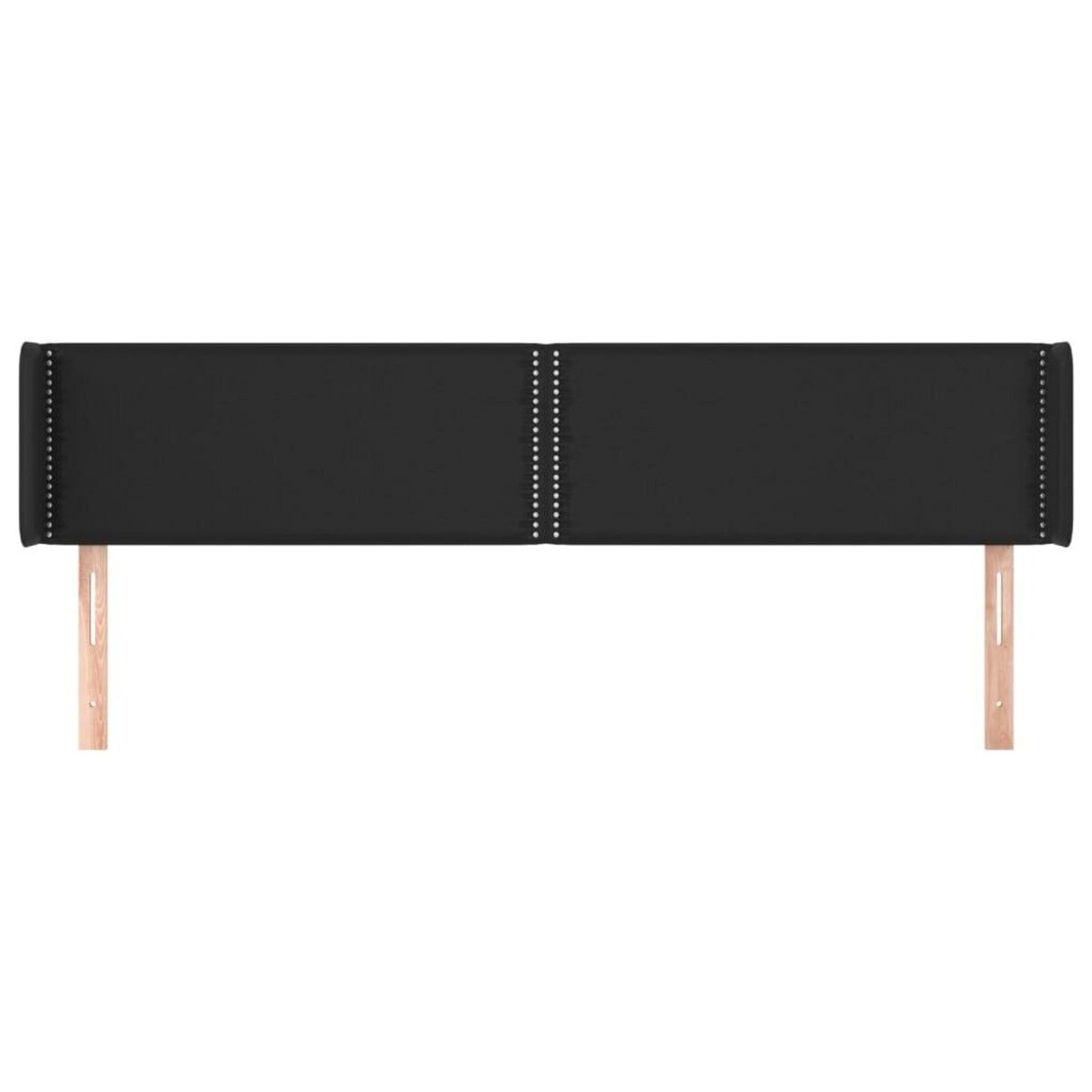 VIDAXL Tete de lit avec oreilles Noir 183x16x78/88 cm Similicuir