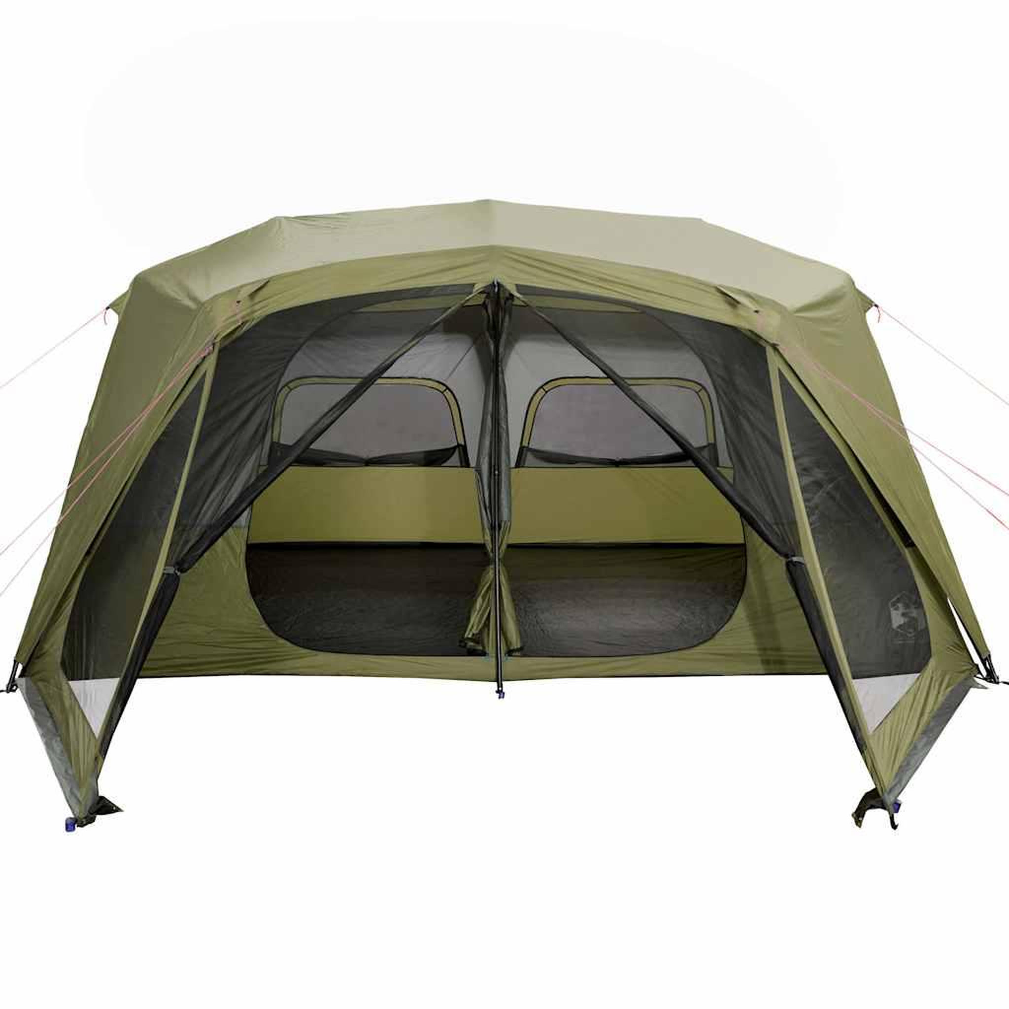 Voir la diapositive 5 : VIDAXL Tente familiale 10 personnes vert liberation rapide impermeable