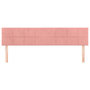 Voir la diapositive 3 : VIDAXL Tetes de lit 2 pcs Rose 100x5x78/88 cm Velours
