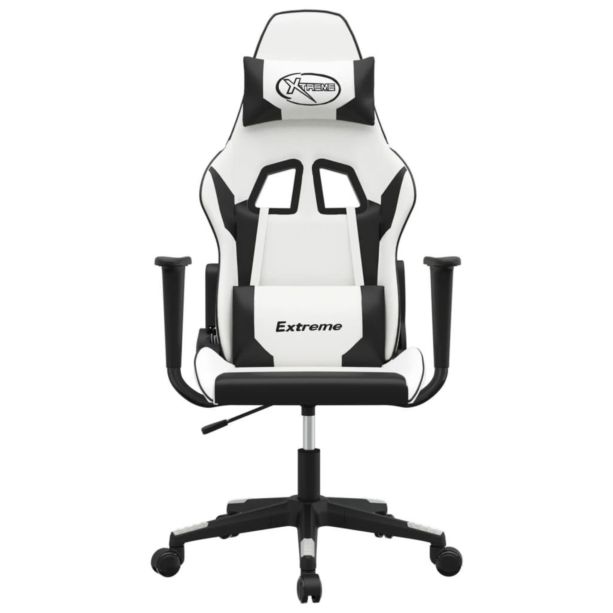 Voir la diapositive 3 : VIDAXL Chaise de jeu Blanc et noir Similicuir