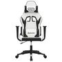 Voir la diapositive 3 : VIDAXL Chaise de jeu Blanc et noir Similicuir