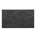 LUANCE Tapis Imprimé Gris/ Luance 43,5x75cm  Vague. Coloris disponibles : Noir