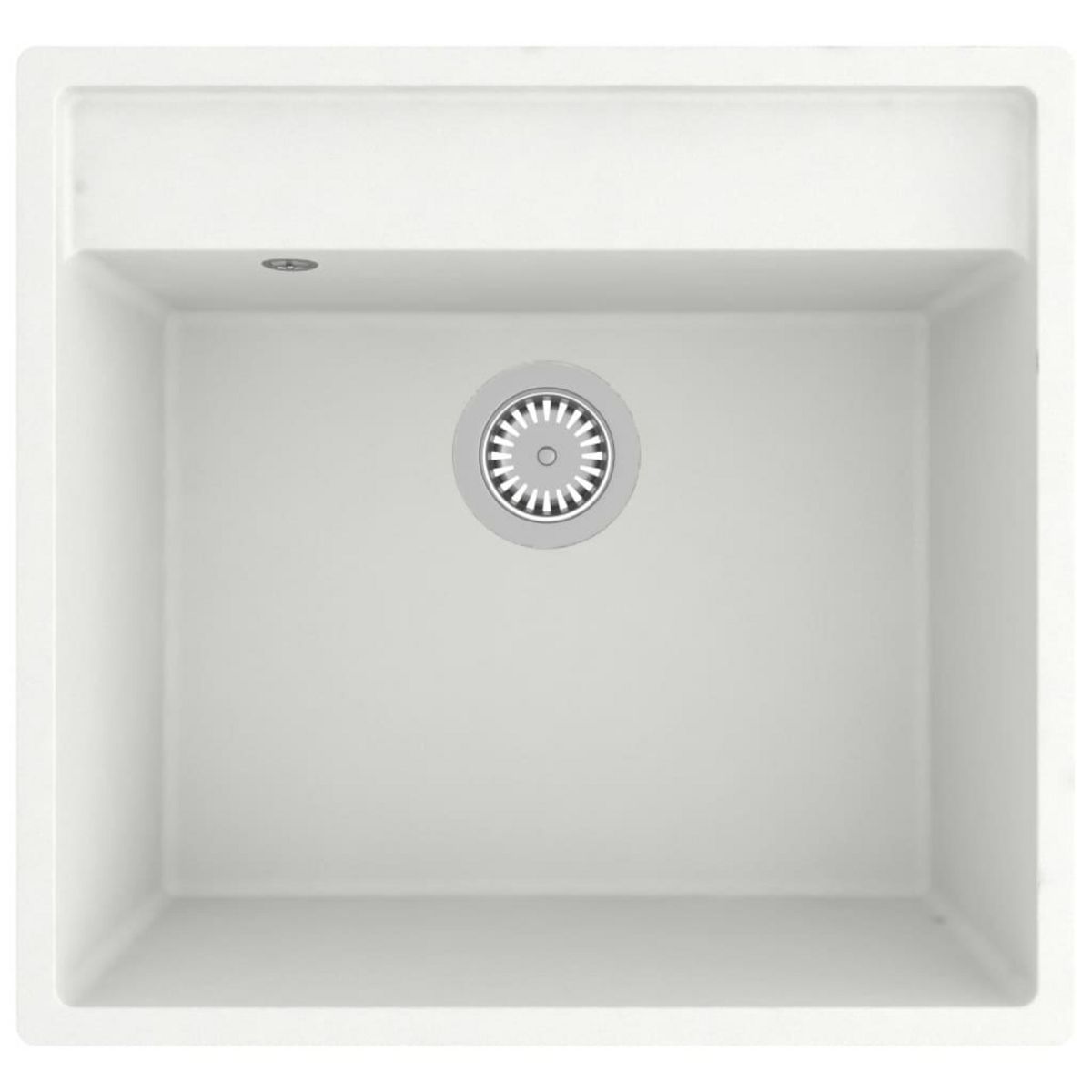 VIDAXL Evier de cuisine avec trou de trop-plein Blanc Granit