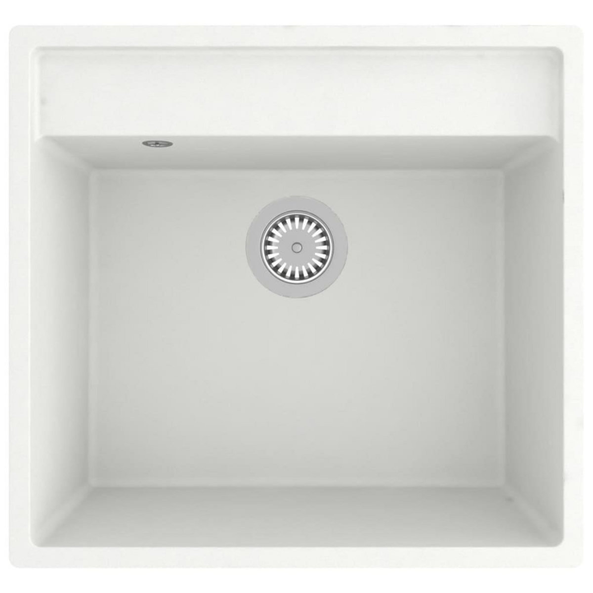 VIDAXL Evier de cuisine avec trou de trop-plein Blanc Granit