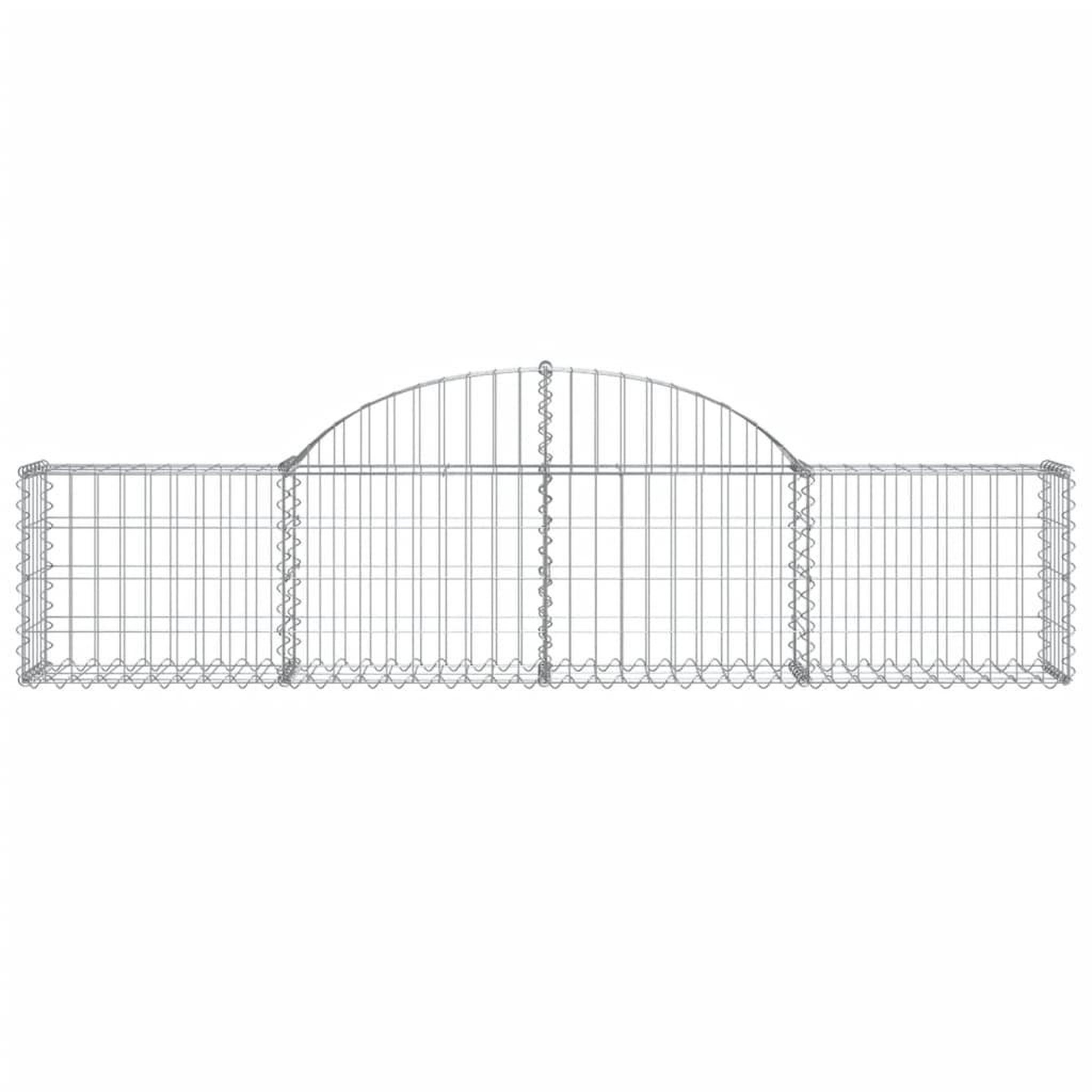 Voir la diapositive 4 : VIDAXL Paniers a gabions arques 11 pcs 200x30x40/60 cm Fer galvanise