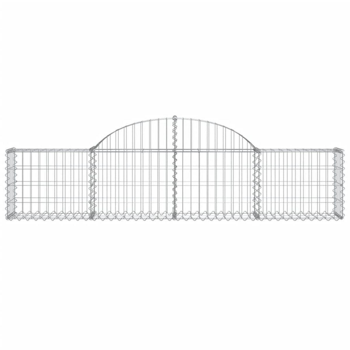 VIDAXL Paniers a gabions arques 11 pcs 200x30x40/60 cm Fer galvanise