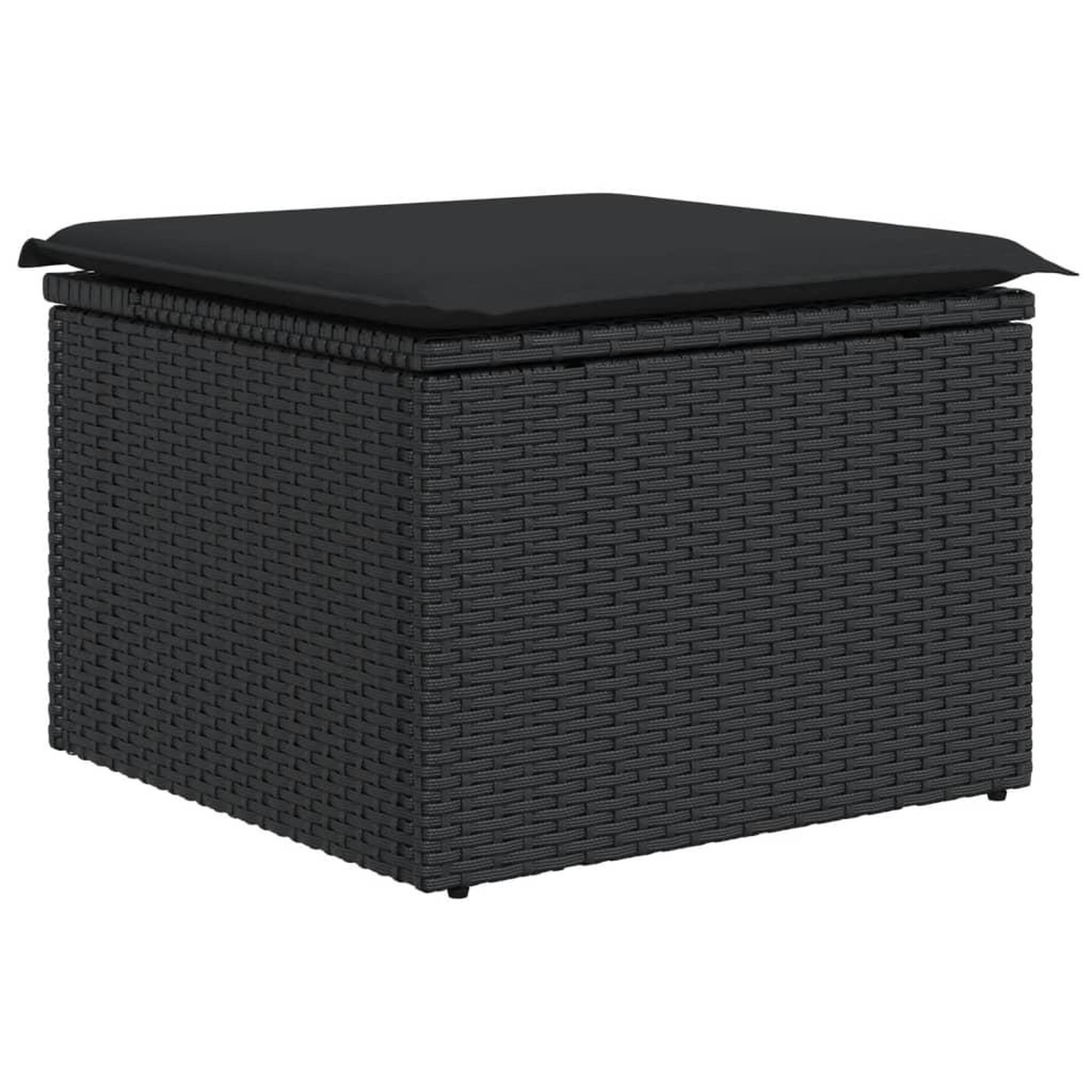 Voir la diapositive 4 : VIDAXL Salon de jardin 10 pcs avec coussins noir resine tressee