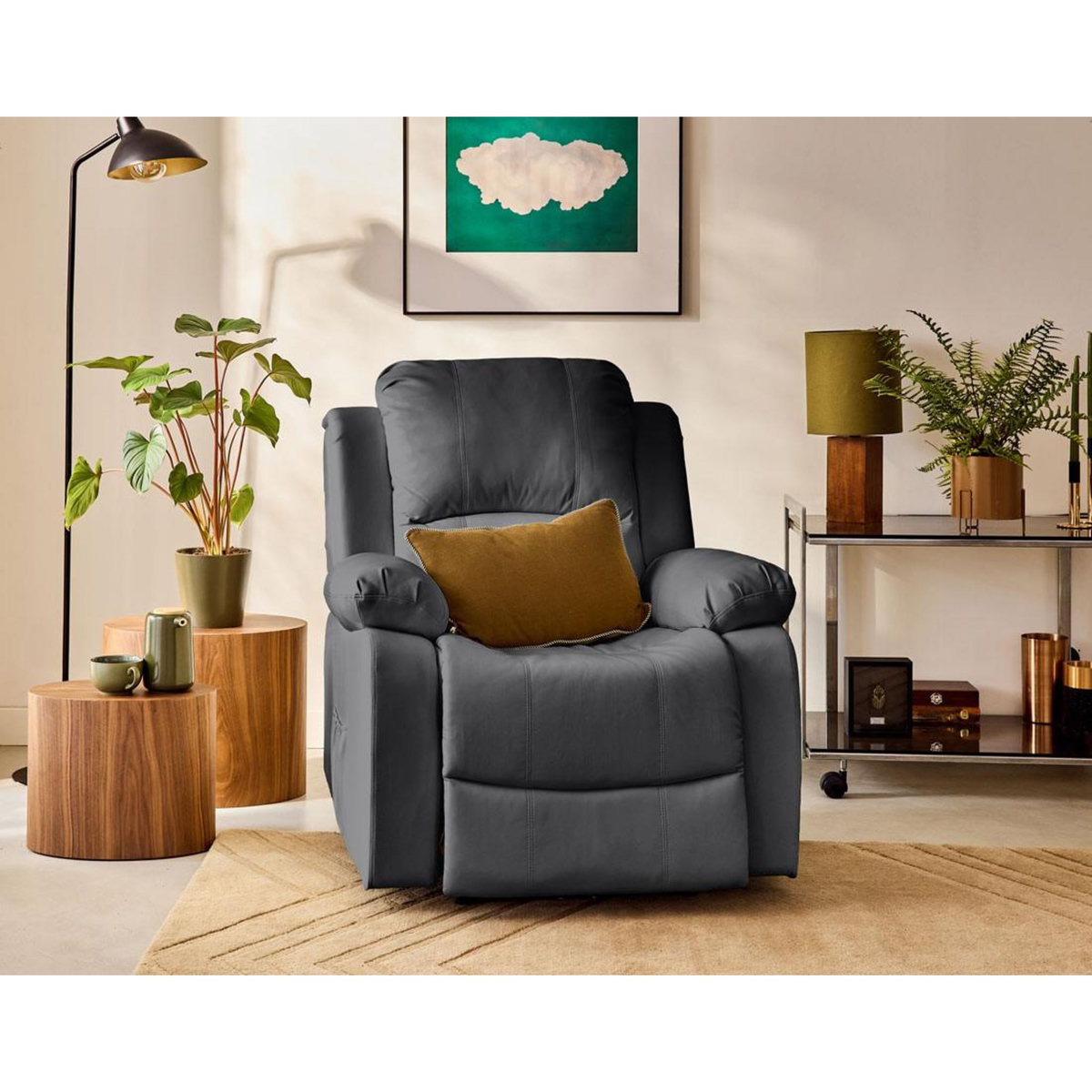 BEST MOBILIER Armand - fauteuil relax électrique en simili