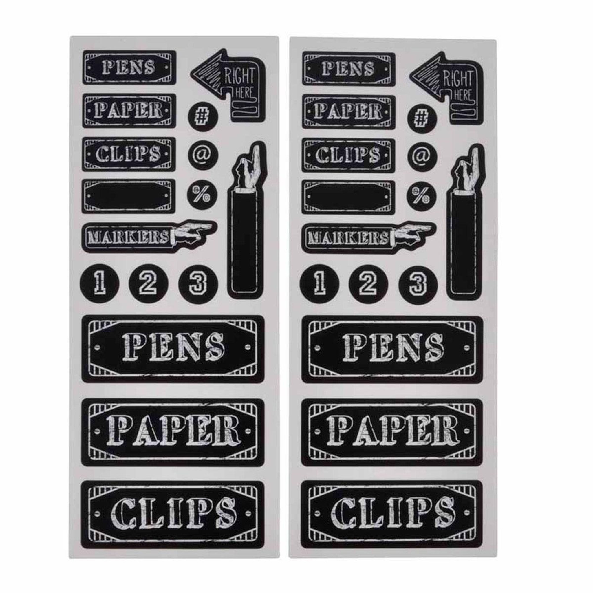HOMEA Stickers ardoise  bureau  10x25cm noir